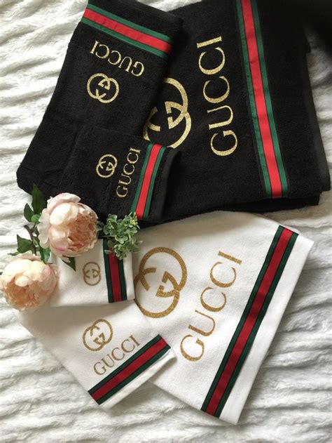 gucci bathroom set|gucci towel set price.